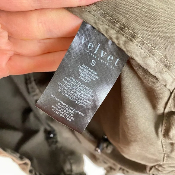 Velvet x Graham & Spencer Light Weight Army Utility Jacket Womens Small Green - Picture 14 of 14